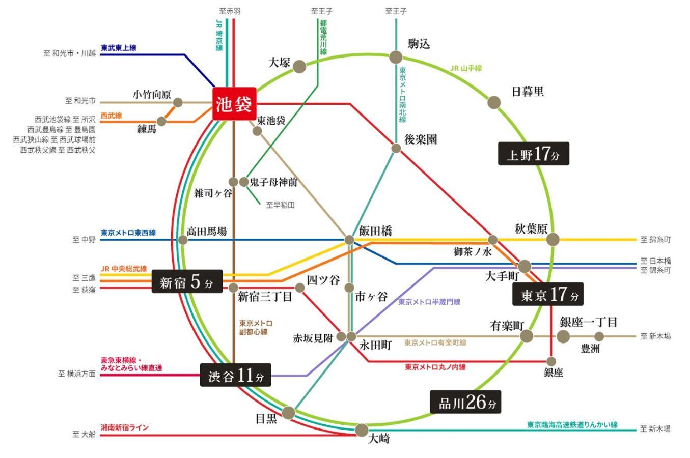 Ferienwohnung Tokiwa 10 Building 6Min Walk From Ikebukuro Station Direct Access To The Airport Präfektur Tokio Exterior foto
